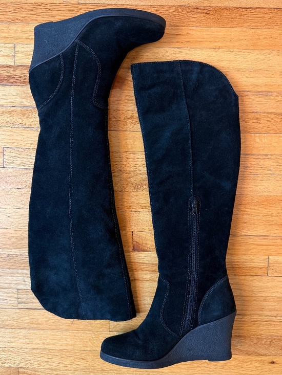 Aldo Black suede over-the-knee boots - Picture 1 of 14